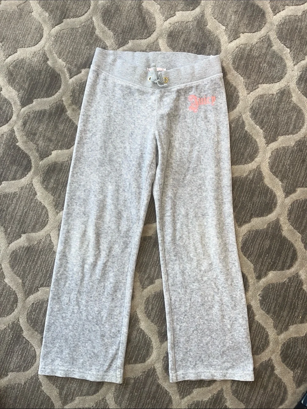Juicy Couture Gray Pajama Pants with Pink Logo